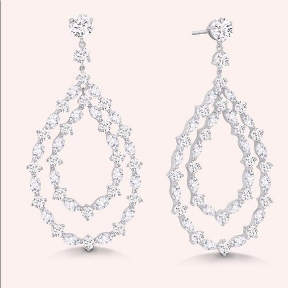 BRILLIANT Pear Drop earrings -silver - Picture 7 of 9